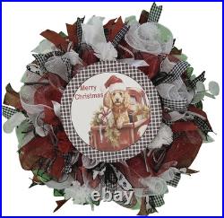 Christmas Dog Wreath, Farmhouse Dog Christmas Wreath, Red Truck Holiday Wreath Christmas Dog Wreath, Farmhouse Dog Christmas Wreath, Red Truck Holiday Wreath