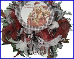 Christmas Dog Wreath, Farmhouse Dog Christmas Wreath, Red Truck Holiday Wreath Christmas Dog Wreath, Farmhouse Dog Christmas Wreath, Red Truck Holiday Wreath