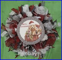 Christmas Dog Wreath, Farmhouse Dog Christmas Wreath, Red Truck Holiday Wreath Christmas Dog Wreath, Farmhouse Dog Christmas Wreath, Red Truck Holiday Wreath