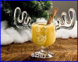Christmas Eggnog Moose Mugs Gift Boxed Set of 10 Safer Than Glass