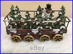 Christmas Express Snowman Christmas Tree Train Car Stocking Holder