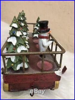 Christmas Express Snowman Christmas Tree Train Car Stocking Holder