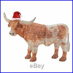 Christmas Farmhouse 48H LED Lighted COW Indoor or Outdoor Holiday Decor NEW