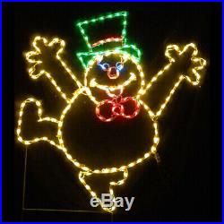 Christmas Frosty the Snowman Display LED Lighted Outdoor Decoration Yard Art NEW