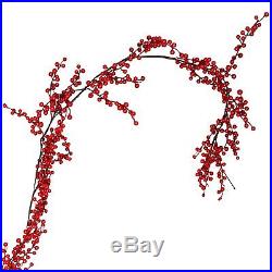 Christmas Garland Home Decoration With Red Berries (1.5m) Festive Berry Tree