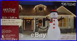 Christmas Gemmy 12 ft Lighted Snowman Airblown Inflatable NIB