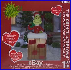 Christmas Gemmy 6 ft Tall Animated Grinch in Chimney Airblown Inflatable NIB