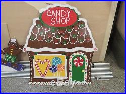 Christmas Gingerbread Candy Shop Wood Outdoor Yard Art, Christmas Outdoor Decor