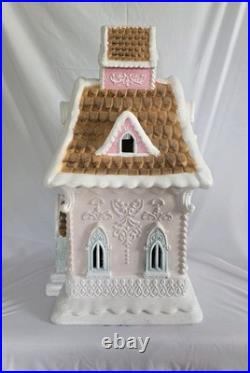Christmas Gingerbread Holiday House Pastel Collectible Pink And Blue 26in Tall Christmas Gingerbread Holiday House Pastel Collectible Pink And Blue 26in Tall