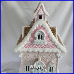 Christmas Gingerbread Holiday House Pastel Collectible Pink And Blue 26in Tall Christmas Gingerbread Holiday House Pastel Collectible Pink And Blue 26in Tall