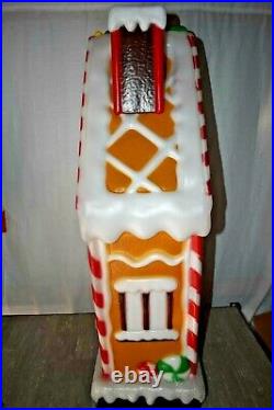 Christmas Gingerbread House Blow Mold Blowmold Lighted Yard Decoration HTF New