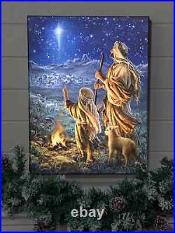 Christmas Glow Decor The Shepards Keep Watch Illuminated Wall Art Dona Gelsinger