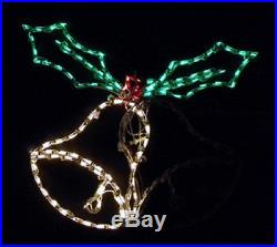 Christmas Holiday Animated Bells Outdoor LED Lighted Decoration Steel Wireframe