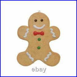 Christmas Holiday Gingerbread Man Cookie Life Size Statue Prop Red Green Brown