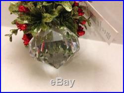Christmas Holiday Hanging Ornament Ganz Kissing Krystals Classic Red Mistletoe
