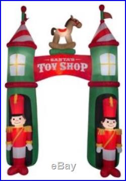 Christmas Holiday Living Airblown Archway Santa's Toy Shop 12 ft Tall Inflatable
