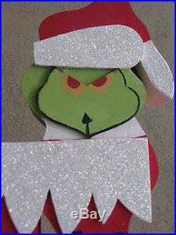 Christmas Holiday Wooden How the Grinch Stole Christmas Decoration/Handmade /New