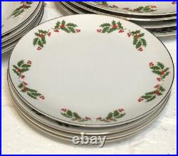 Christmas Holly Holiday Dishes Kashima All the Trimmings 12 Dinner pieces