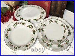 Christmas Holly Holiday Dishes Kashima All the Trimmings 12 Dinner pieces