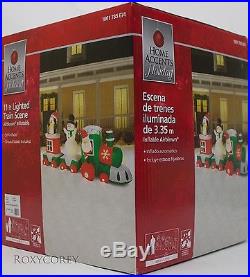 Christmas Home Accents Holiday 11 ft Lighted Santa Train Scene Inflatable NIB