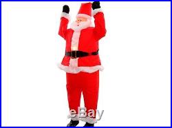 Christmas Inflatable Airblown Santa Hanging From Roof Lighted Yard Decor 6ft NEW