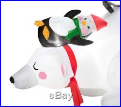 Christmas Inflatable Polar Bear 4 Penguins Yard Holiday Decor Garden Ornament