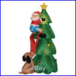 Christmas Inflatable Santa Claus Tree Dog Puppy LED Lights Outdoor Decoration