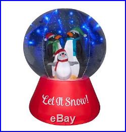 Christmas Inflatable Snow Globe 5 Ft Airblown Penguin Family Yard Decoration NIB