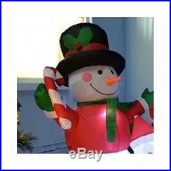 Christmas Inflatable Snow Man Outdoor Decorations LED 121cm Tall Yard Decor Wire