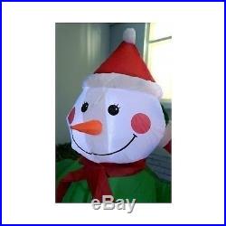 Christmas Inflatable Snow Man Outdoor Decorations LED 121cm Tall Yard Decor Wire