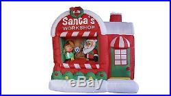 Christmas Inflatable Yard Decorations Santa Workshop Holiday Outdoor Decor New