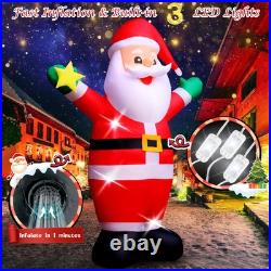 Christmas Inflatables Santa Outdoor Decoration 8FT Blow Up Santa Claus Built