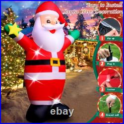 Christmas Inflatables Santa Outdoor Decoration 8FT Blow Up Santa Claus Built