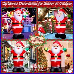 Christmas Inflatables Santa Outdoor Decoration 8FT Blow Up Santa Claus Built