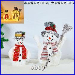 Christmas Ironwork Set Luminous snowman Scene arrangement Decorations Gift New