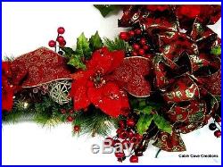 Christmas Joy Decorated Christmas Garland prelit Victorian Holiday Traditional