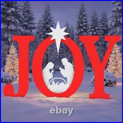 Christmas Joy Nativity Outdoor Decoration, 3 Piece Joy Christmas Nativity Sce