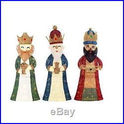 Christmas LED 3 Wiseman Lighted 3 Piece Outdoor Garden Home Yard Xmas Decoration
