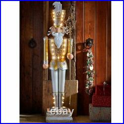 Christmas LED Nutcracker Figure Festive Decoration Xmas Light Up Ornament 119cm