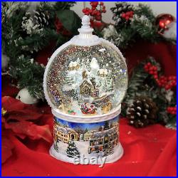 Christmas LED Santa Swirldome Rotation Plastic Village Reindeer 133256