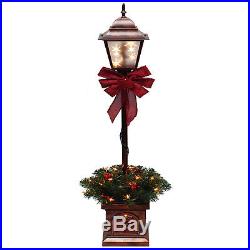 Christmas Lamp Post Tree Outdoor Entryway Decoration 2-Pack 4 Feet Lighted Yard