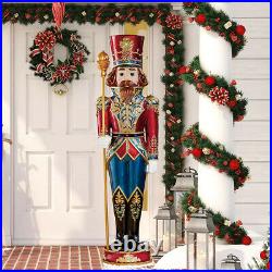 Christmas Large Nutcracker Soldier 6ft Resin Indoor Outdoor LED Lights & Sounds