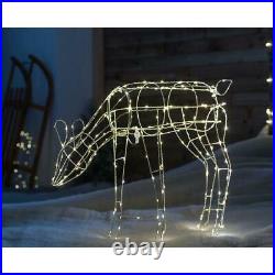 Christmas Large Reindeer Garden Outdoor Light Up Rope Decoration Silhouette LED Christmas Large Reindeer Garden Outdoor Light Up Rope Decoration Silhouette LED