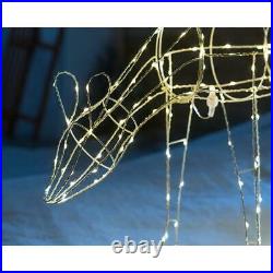 Christmas Large Reindeer Garden Outdoor Light Up Rope Decoration Silhouette LED