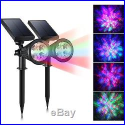 Christmas Laser Light Projector Solar 4 Colors LED Outdoor Waterproof Party