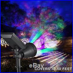 Christmas Laser Light Projector Solar 4 Colors LED Outdoor Waterproof Party