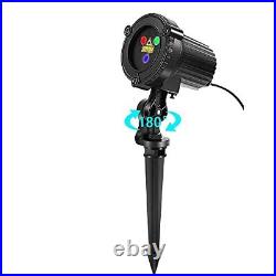 Christmas Laser Lights, Outdoor Garden Laser Lights Projector with Moving RGB