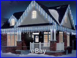 Christmas Led Snowing Icicle Lights Bright Net Xmas Tree Indoor Outdoor