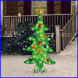 Christmas Light Sculpture Outdoor Lighted Yard Decoration Icy Tree Holiday 1d