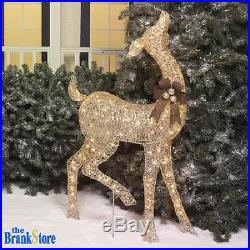 Christmas Light Sculpture Set Buck Doe Xmas Decoration Outdoor Yard Decor